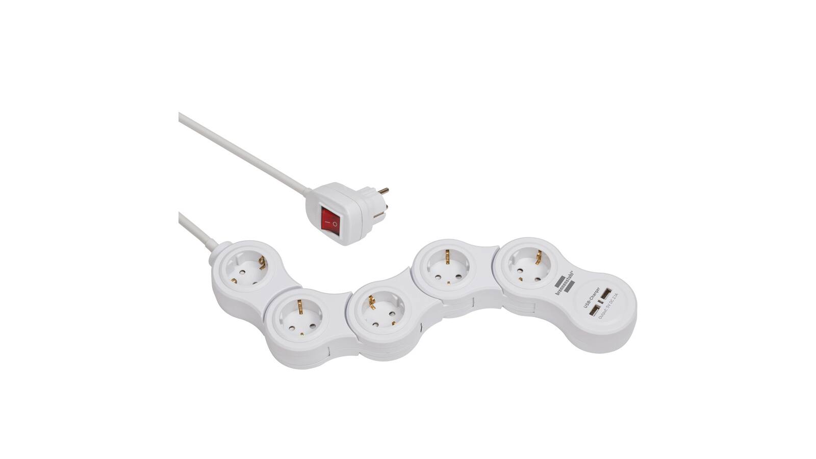 Brennenstuhl Vario Power Steckdosenleiste mit USB-Ladefunktion / Bewegliche Steckdosenleiste 5-fach - 1155350210 Brennenstuhl Vario Power Steckdosenleiste mit USB-Ladefunktion / Bewegliche Steckdosenleiste 5-fach - 1155350210 von Brennenstuhl