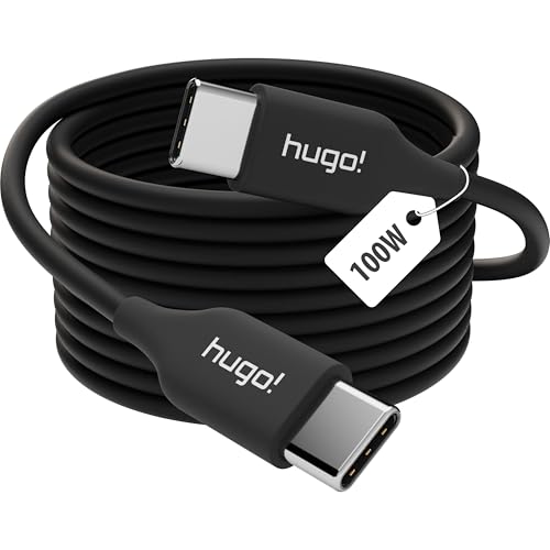Brennenstuhl hugo! CABLE Ladekabel USB C 100W (Kabel USB C, 100W Schnellladen, 2m Kabellänge) deep black von Brennenstuhl