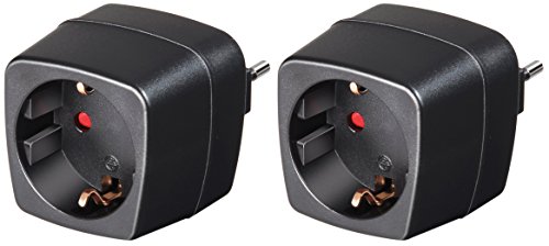 Doppelpack Brennenstuhl Reisestecker/-adapter Schutzkontakt - Italien schwarz, 1508470 von Brennenstuhl