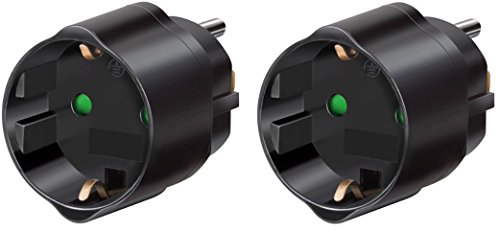 Doppelpack Brennenstuhl Reisestecker/-adapter Schutzkontakt für USA, Japan schwarz, 1508550 | 2 Stück von Brennenstuhl
