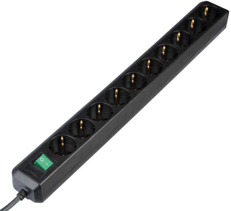 EL 10-FACH MS-SW - Eco-Line, Steckdosenleiste 10-fach, schwarz von Brennenstuhl