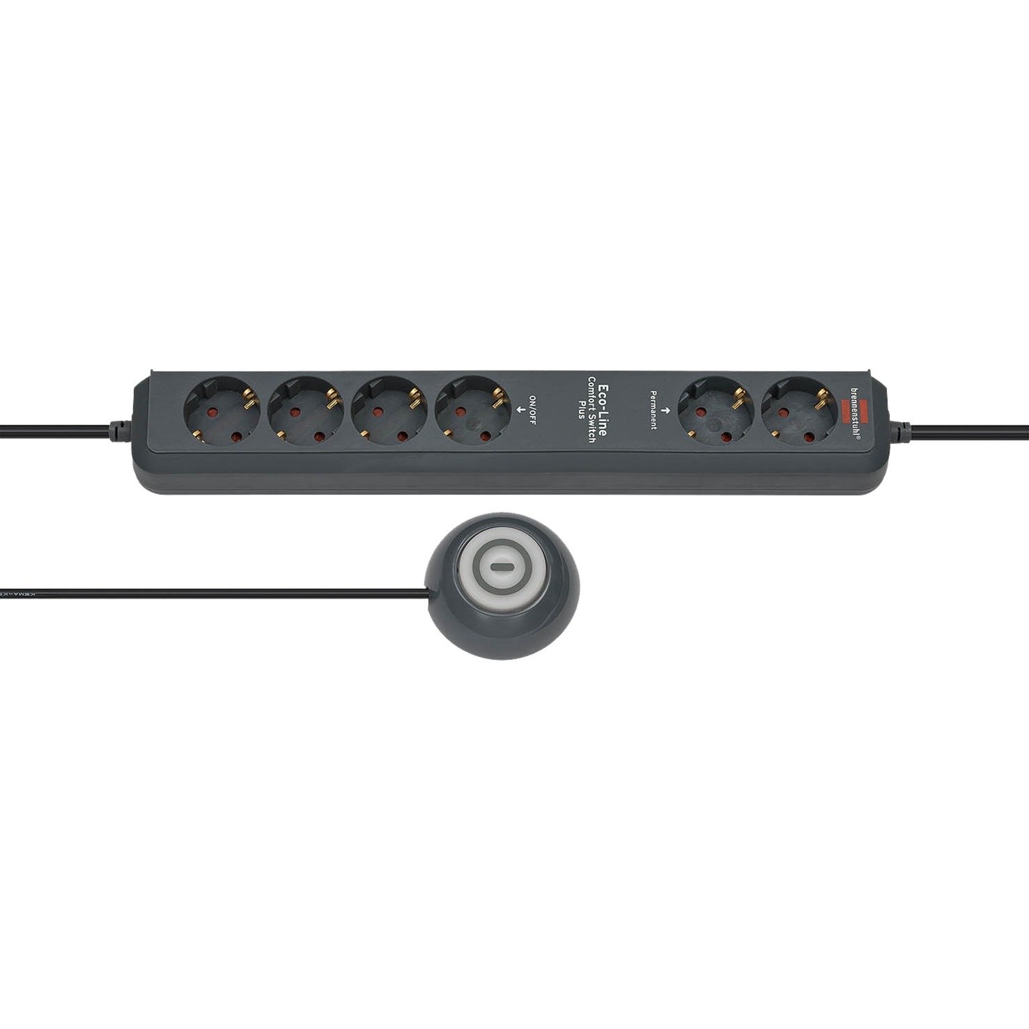 Eco-Line Comfort Switch Plus Steckdosenleiste 6-fach von Brennenstuhl
