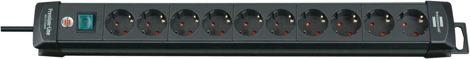 Premium-Line Steckdosenleiste 10-fach (3m) schwarz von Brennenstuhl
