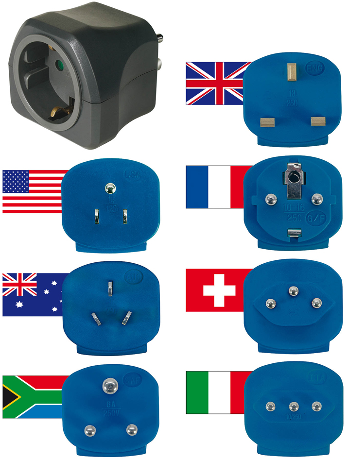 brennenstuhl Reisestecker-Set mit 7 Steckern brennenstuhl Reisestecker-Set mit 7 Steckern von Brennenstuhl