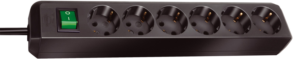 brennenstuhl Steckdosenleiste , Eco-Line, , 6-fach, schwarz brennenstuhl Steckdosenleiste , Eco-Line, , 6-fach, schwarz von Brennenstuhl