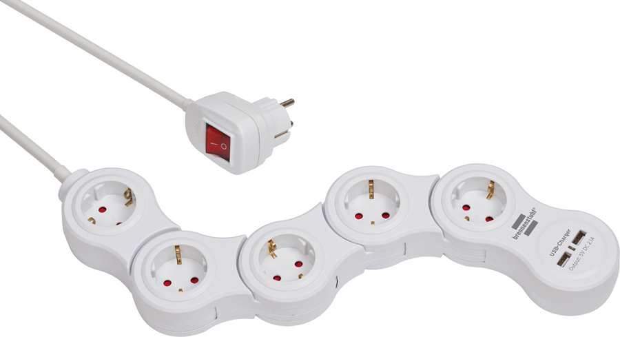 brennenstuhl Steckdosenleiste Vario Power, 5-fach, weiß brennenstuhl Steckdosenleiste Vario Power, 5-fach, weiß von Brennenstuhl