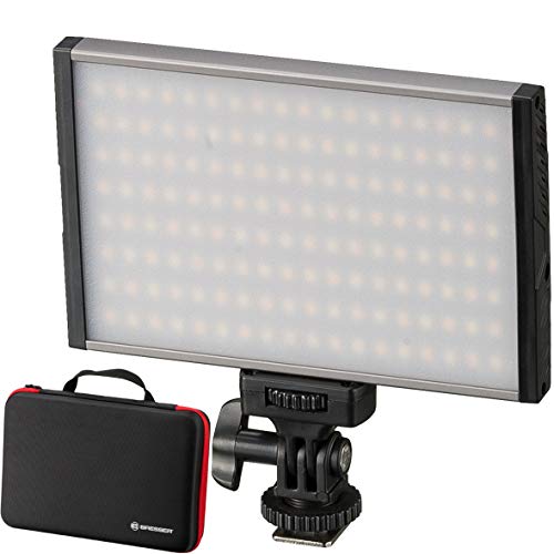 BRESSER PT Pro 15B Bi-Color LED Videoleuchte mit Etui von Bresser