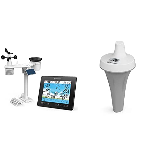 Bresser 6-Tage 4CAST Funk Wetter Station PRO WLAN-Wetter-Center 7-in-1 solar & Poolthermometer zur Wasser-Temperaturmessung, als Zusatzsensor für einige Bresser Wetterstationen von Bresser