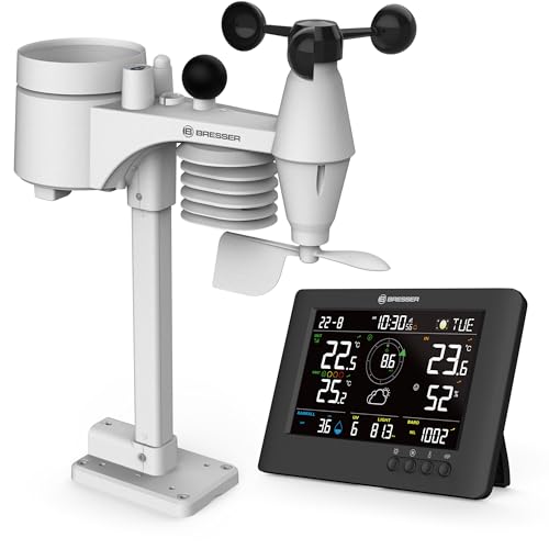 Bresser 8-in-1 ClearViewTB Wetterstation mit Hitzestress-Index, Sensirion-Sensor, 8-in-1-Multisensor, Wetterwarnungen, Max-/Min-Wertespeicher Bresser 8-in-1 ClearViewTB Wetterstation mit Hitzestress-Index, Sensirion-Sensor, 8-in-1-Multisensor, Wetterwarnungen, Max-/Min-Wertespeicher von Bresser