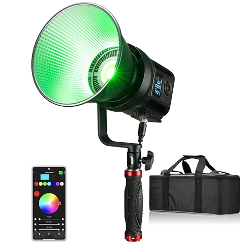 Bresser BR-135RGB COB LED Studioleuchte mit RGB-Modus, CCT Modus, 135W, Farbtemperatur 2700-6500K, Bluetooth APP Steuerung, V-Lock Anschluss Bresser BR-135RGB COB LED Studioleuchte mit RGB-Modus, CCT Modus, 135W, Farbtemperatur 2700-6500K, Bluetooth APP Steuerung, V-Lock Anschluss von Bresser