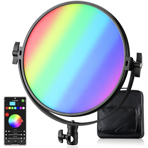 Bresser BR-S60RGB LED Studioleuchte 60W, RGB/CCT, TLCI/CRI 95+/98+, App/DMX512 Steuerung, 2700-10000K, 360° Farbe, 20 Effekte Bresser BR-S60RGB LED Studioleuchte 60W, RGB/CCT, TLCI/CRI 95+/98+, App/DMX512 Steuerung, 2700-10000K, 360° Farbe, 20 Effekte von Bresser