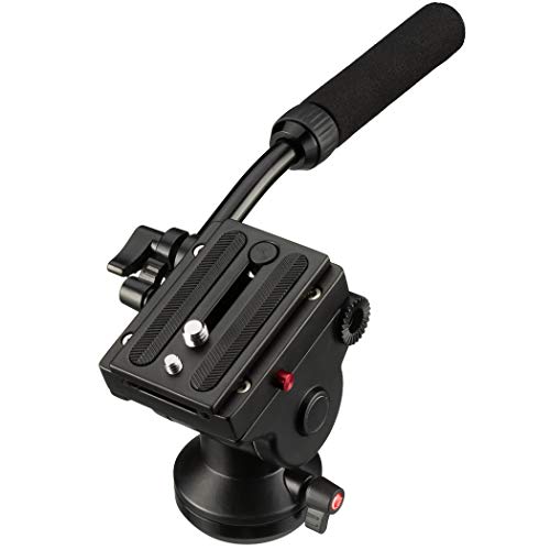 Bresser BR-TPH008 2-Wege Videoneiger 60 mm mit Fluid-System und ausziehbarem Schwenkarm für präzise Bewegungen von Bresser