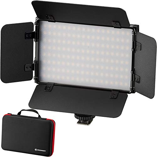 Bresser Fotostudio PT Pro 15B-II Bi-Color LED Videoleuchte mit Lichtklappen, Akku und Tasche Bresser Fotostudio PT Pro 15B-II Bi-Color LED Videoleuchte mit Lichtklappen, Akku und Tasche von Bresser