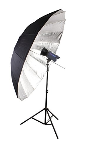 Bresser Fotostudio SM-09 Jumbo Reflexschirm (1,8m) Silber/schwarz von Bresser