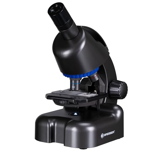 Bresser Junior Mikroskop CM-04 100x-900x, Kinder-Mikroskop ab 6 Jahren, LED-Beleuchtung, Smartphone-Halterung, Experimentier-Set, batteriebetrieben von Bresser