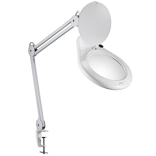 Bresser LED Lupenleuchte - Lupenlampe mit Klemme, 2-facher Vergrößerung (4 Dioptrien), 5000 K Farbtemperatur von Bresser