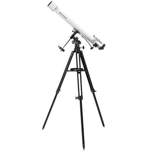 Bresser Linsenteleskop Classic 60/900 EQ Starterpaket mit äquatorialer Montierung mit Stativ und Zubehör für den perfekten Einstieg in die Astronomie von Bresser