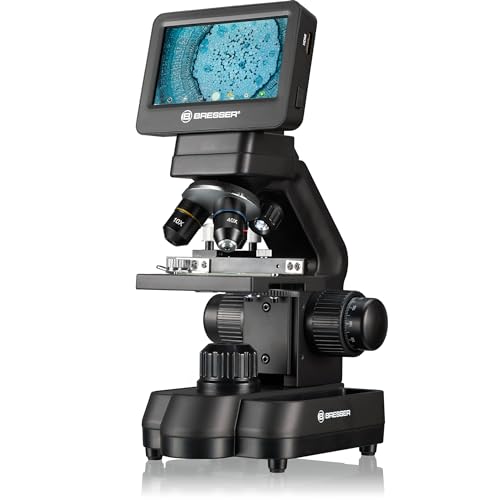 Bresser Mikroskop Biolux Touch 5 MP LCD Mikroskop für Schule und Hobby mit mechanischem Kreuztisch, HDMI, USB, SD Anschluss von Bresser