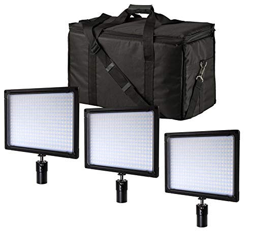 Bresser SH-360A ultraflache und leichte Bi-Color LED Flächenleuchten 3er Set mit Diffusfilter, Kugelkopf und Transporttasche Bresser SH-360A ultraflache und leichte Bi-Color LED Flächenleuchten 3er Set mit Diffusfilter, Kugelkopf und Transporttasche von Bresser