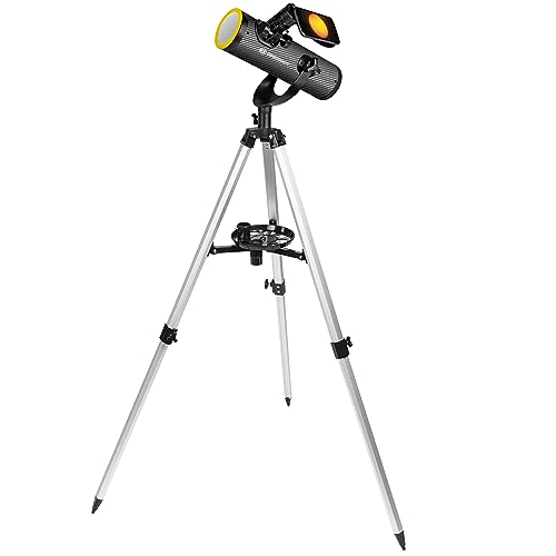 Bresser Teleskop Solarix AZ 76/350 mit Stativ für astonomische Beobachtungen bei Nacht und für Sonnenbeobachtung mit Spezial-Filter für gefahrlose Sonnenbeobachtung, inklusive umfangreichen Zubehör von Bresser