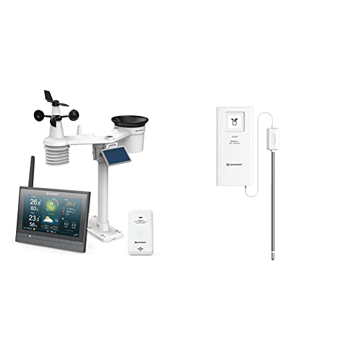 Bresser Wetterstation Funk mit Außensensor - solarbetrieben - und Thermo-Hygro-Funksensor MeteoChamp HD WLAN-Wetter-Center 7-in-1 & Bodenthermometer und -feuchtigkeitsmesser als Zusatzsensor Bresser Wetterstation Funk mit Außensensor - solarbetrieben - und Thermo-Hygro-Funksensor MeteoChamp HD WLAN-Wetter-Center 7-in-1 & Bodenthermometer und -feuchtigkeitsmesser als Zusatzsensor von Bresser