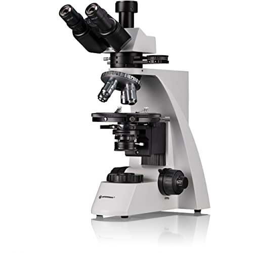 Bresser professionelles trinokulares Polarisations-Mikroskop Science MPO-401 40x-1000x Vergrößerung, planachr. Objektive, drehbarer Objekttisch, voll polarisierbare Beleuchtung, Kameratubus von Bresser