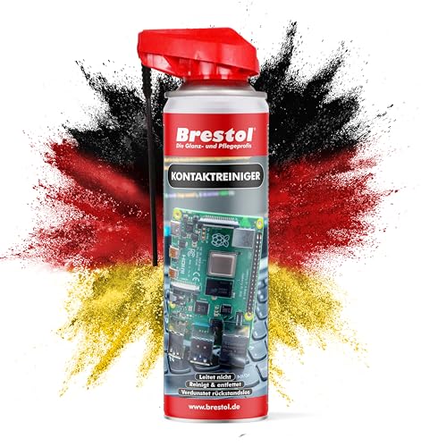 BRESTOL® KONTAKTREINIGER 400 ml (2324) für Elektronik, Elektronikreiniger Platinenreiniger Raspberry-Pi Sicherheits-Reinigungsspray Lithiumsprühfett Kontaktspray Elektro-Reiniger Elektronik-Reiniger von Brestol