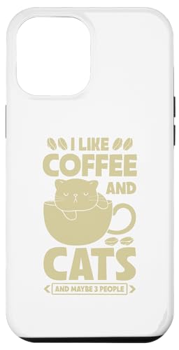 Hülle für iPhone 14 Plus Ich mag Kaffee und Katze und vielleicht 3 Leute von Bria Mathews