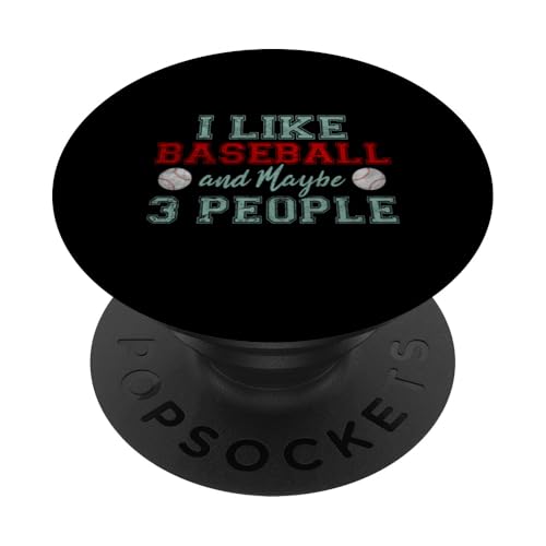 Ich mag Baseball und vielleicht 3 Leute PopSockets Klebender PopGrip von Bria Mathews