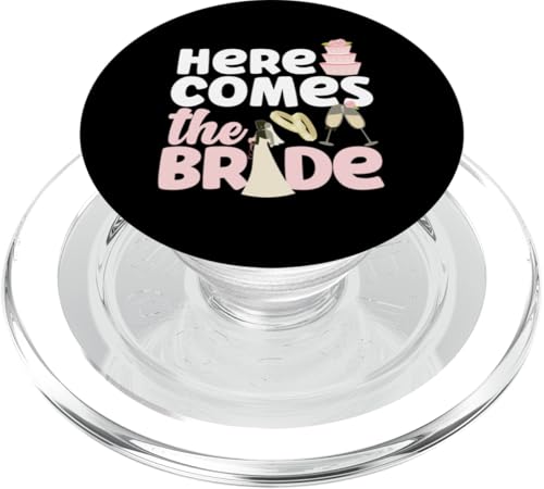 Brautparty: Hier kommt die Braut PopSockets PopGrip für MagSafe von Bridal Shower And Bridesmaids Designs