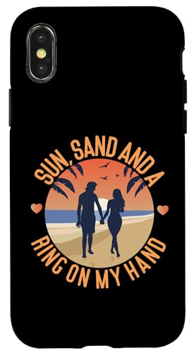 Brautparty: Sonne, Sand und ein Ring an meiner Hand Hülle für iPhone X/XS von Bridal Shower And Bridesmaids Designs