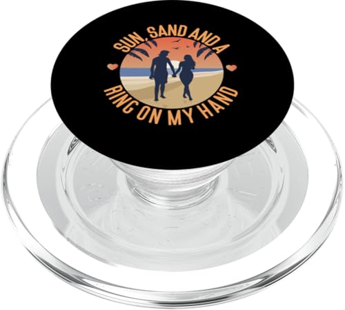 Brautparty: Sonne, Sand und ein Ring an meiner Hand PopSockets PopGrip für MagSafe von Bridal Shower And Bridesmaids Designs