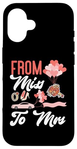 Brautparty: Von Miss To Mrs Hülle für iPhone 16 von Bridal Shower And Bridesmaids Designs