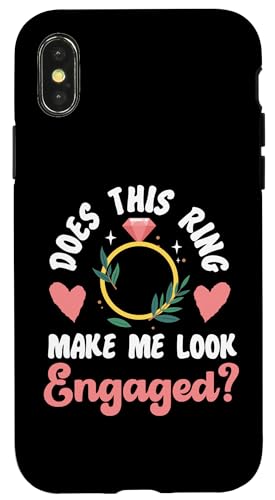 Bride To Be: Lässt mich dieser Ring verlobt aussehen? Hülle für iPhone X/XS Bride To Be: Lässt mich dieser Ring verlobt aussehen? Hülle für iPhone X/XS von Bride To Be And Bridal Shower Engagement Designs