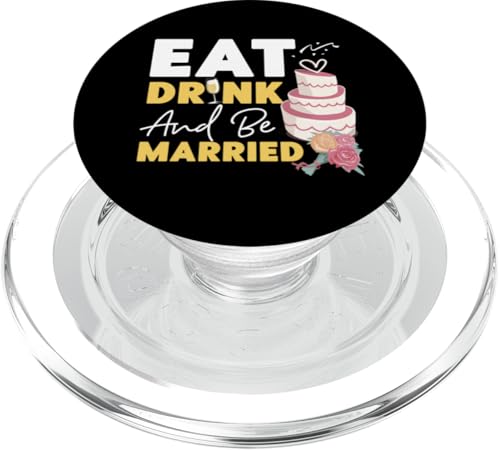 Bride To Bee: Eat, Drink And Be Married PopSockets PopGrip für MagSafe von Bride To Be And Bridal Shower Engagement Designs