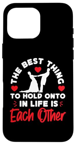 Zukünftige Braut: Das Beste, woran man festhalten kann, ist aneinander Hülle für iPhone 16 Pro Max von Bride To Be And Bridal Shower Engagement Designs
