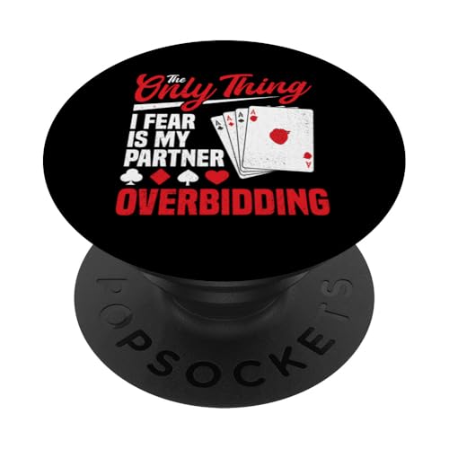 Bridge Player Queen Turnier Overbidding Bridge Spiel PopSockets Klebender PopGrip von Bridge Card Game Design For Bridge Player And Fans