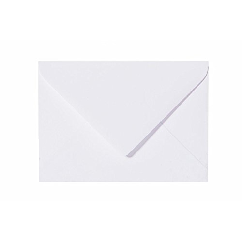 100 Briefumschläge B6 DIN (12,5 x 17,6 cm) Weiß, Verschluss-Technik: Feuchtklebend mit Dreieck Lasche mit Innenfutter (Weiß) ! Grammatur: 120 g/m² von Briefumschläge24Plus
