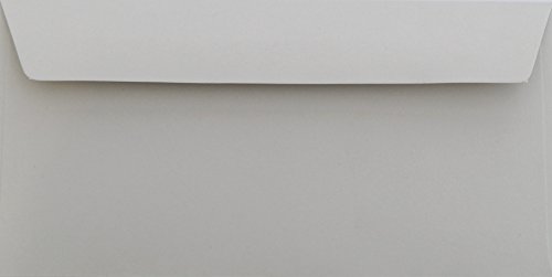 100 Din lang Briefumschläge Hell Grau Din lang 11 x 22 cm mit Haftstreifen, Grammatur 120 g/m² von Briefumschläge24Plus