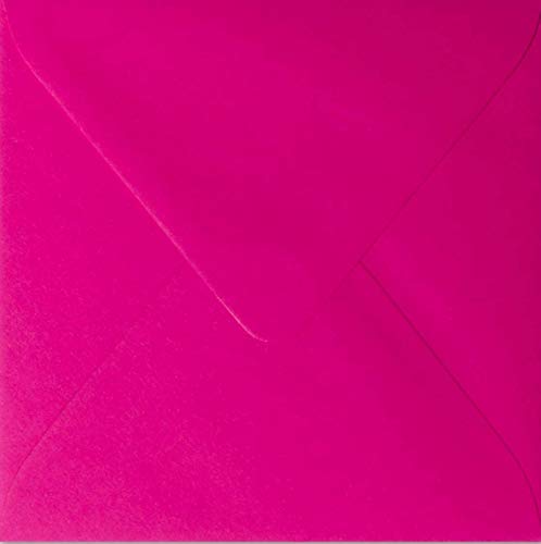 100 Quadratische Briefumschläge 15,5 x 15,5 cm 155 x 155 mm Pink Verschluss: feuchtklebend Grammatur: 120 g/m² von Briefumschläge24Plus