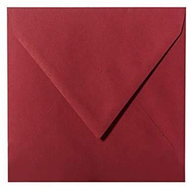 100 Quadratische Briefumschläge 15 x 15 cm 150 x 150 mm Bordeaux Verschluss: feuchtklebend Grammatur: 120 g/m² von Briefumschläge24Plus