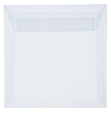 100 Quadratische Briefumschläge 17 x 17 cm 170 x 170 mm Transparente/Weiß Verschluss: Kuverts mit Haftstreifen Grammatur: 90 g/m² von Briefumschläge24Plus