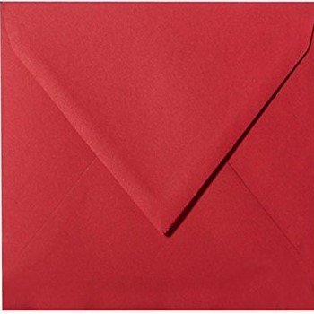 100 Quadratische Briefumschläge 8 x 8 cm 80 x 80 mm Farbe: Rot Verschluss: feuchtklebend Grammatur: 100 g/m² von Briefumschläge24Plus