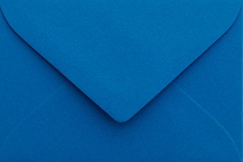 100 Visitenkarten Briefumschläge Mini Blau 6 x 9 cm Verschluss-Technik: feuchtklebend, Grammatur 120 g/m² von Briefumschläge24Plus