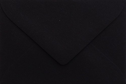 100 Visitenkarten Briefumschläge Mini Schwarz 6 x 9 cm Verschluss-Technik: feuchtklebend, Grammatur 120 g/m² von Briefumschläge24Plus