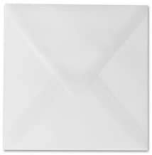 12,5 x 12,5 cm Briefumschläge,100 g/m² Umschläge,quadratisch, naßklebend,eingeschweißt - Transparent Weiß ; 25 Stück von Briefumschläge24Plus