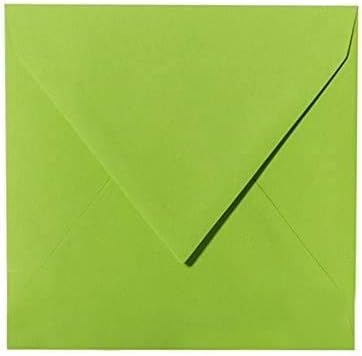 13 x 13 cm Briefumschläge,120 g/m² Umschläge,quadratisch, naßklebend,eingeschweißt - Grün ; 25 Stück 13 x 13 cm Briefumschläge,120 g/m² Umschläge,quadratisch, naßklebend,eingeschweißt - Grün ; 25 Stück von Briefumschläge24Plus