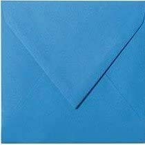 15 x 15 cm Briefumschläge, Umschläge,quadratisch, naßklebend,eingeschweißt - Blau ; 25 Stück von Briefumschläge24Plus