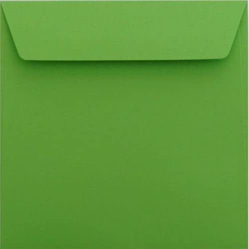 18 x 18 cm Briefumschläge,120 g/m² Umschläge,quadratisch, Haftklebung,eingeschweißt - Grün ; 25 Stück 18 x 18 cm Briefumschläge,120 g/m² Umschläge,quadratisch, Haftklebung,eingeschweißt - Grün ; 25 Stück von Briefumschläge24Plus