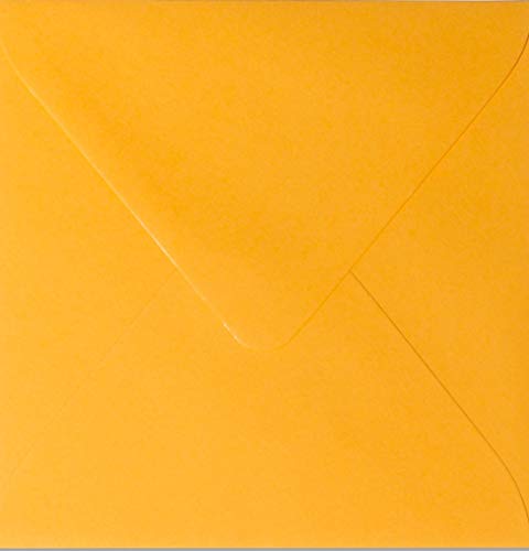 25 Briefumschläge 13,0 x 13,0 cm 130 x 130 mm Orange Verschluss: feuchtklebend Grammatur: 120 g/m² von Briefumschläge24Plus